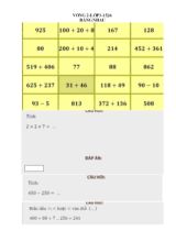 Đề thi violympic môn Toán Lớp 3 - Vòng 2 - Năm học 2015-2016